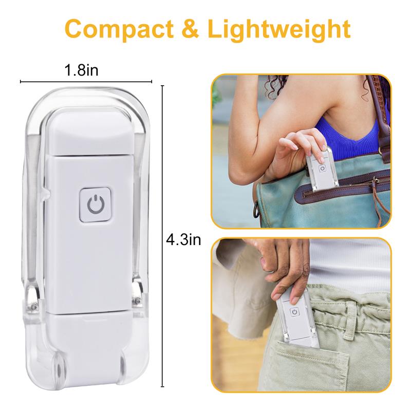 Rechargeable Clip-On Book Light, 9 Modes, Foldable by Smart Deals Picks