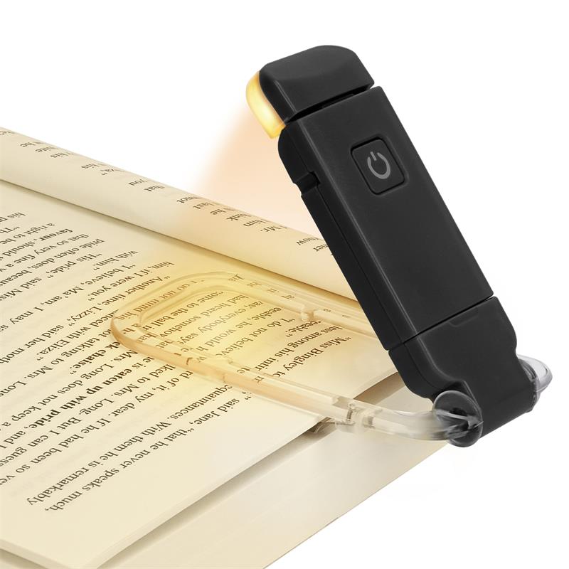 Rechargeable Clip-On Book Light, 9 Modes, Foldable black by Smart Deals Picks
