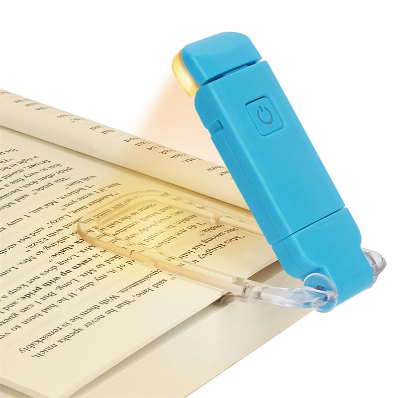 Rechargeable Clip-On Book Light, 9 Modes, Foldable blue by Smart Deals Picks