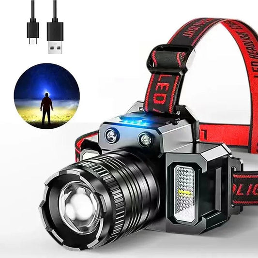 Rechargeable LED Head Torch with Motion Sensor and USB by Smart Deals Picks