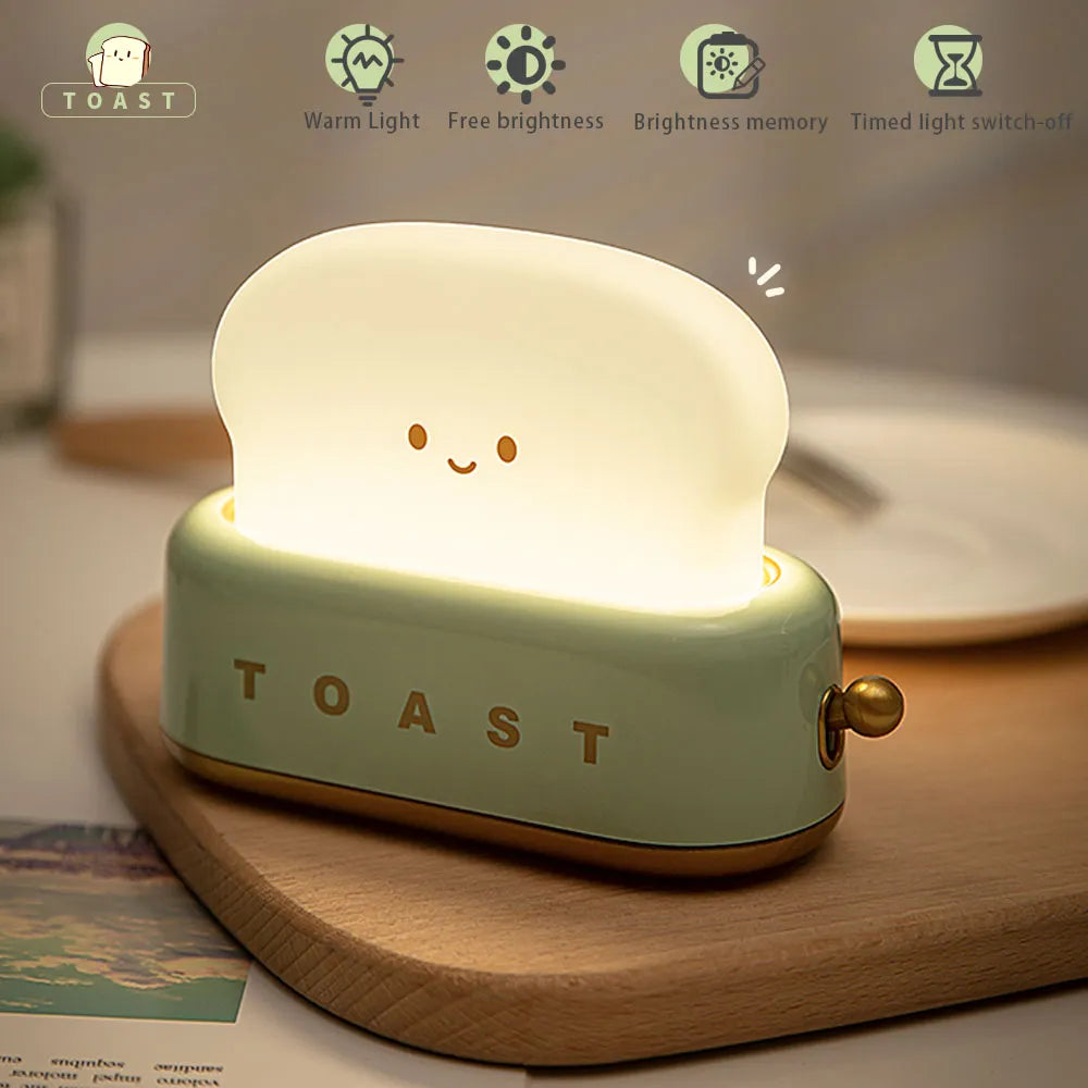 Rechargeable Toast Night Light with Dimmer by Smart Deals Picks
