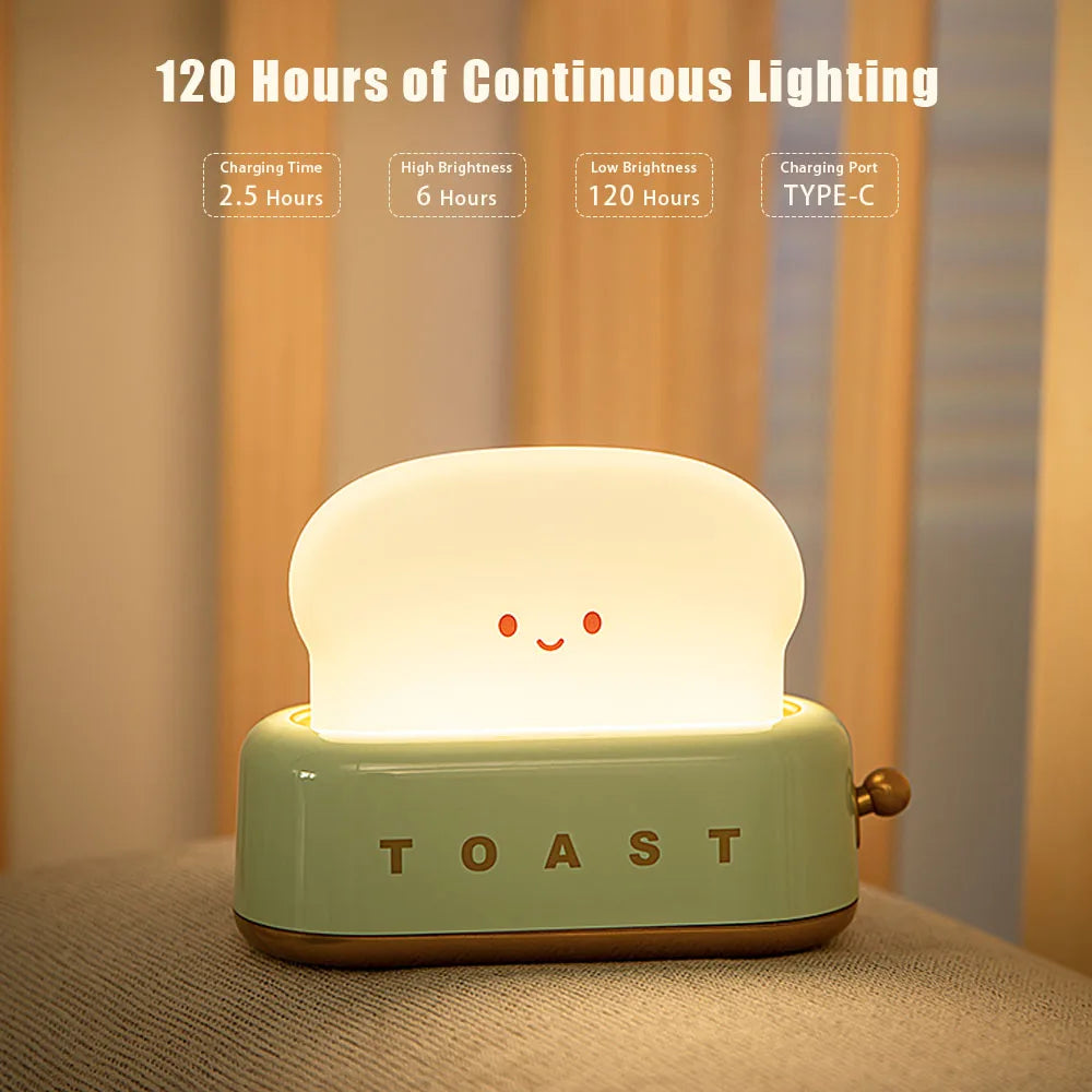 Rechargeable Toast Night Light with Dimmer by Smart Deals Picks