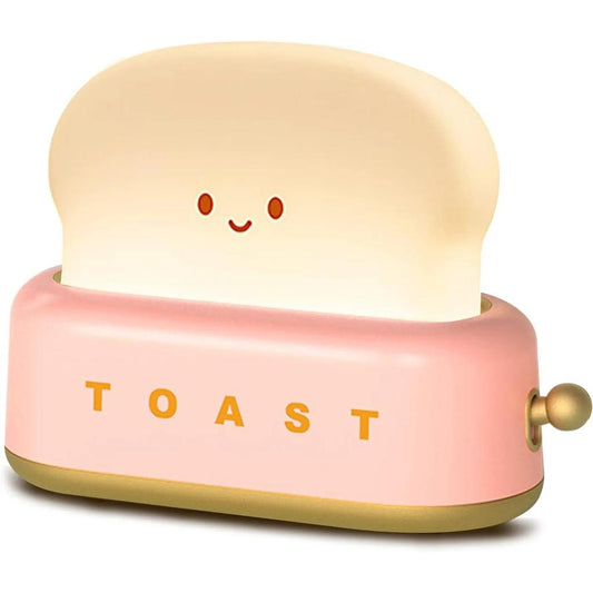 Rechargeable Toast Night Light with Dimmer pink by Smart Deals Picks
