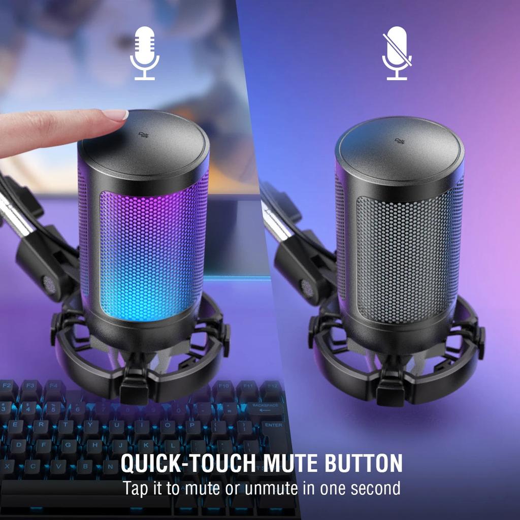 RGB USB Gaming Mic Kit with Boom Arm Stand by Smart Deals Picks
