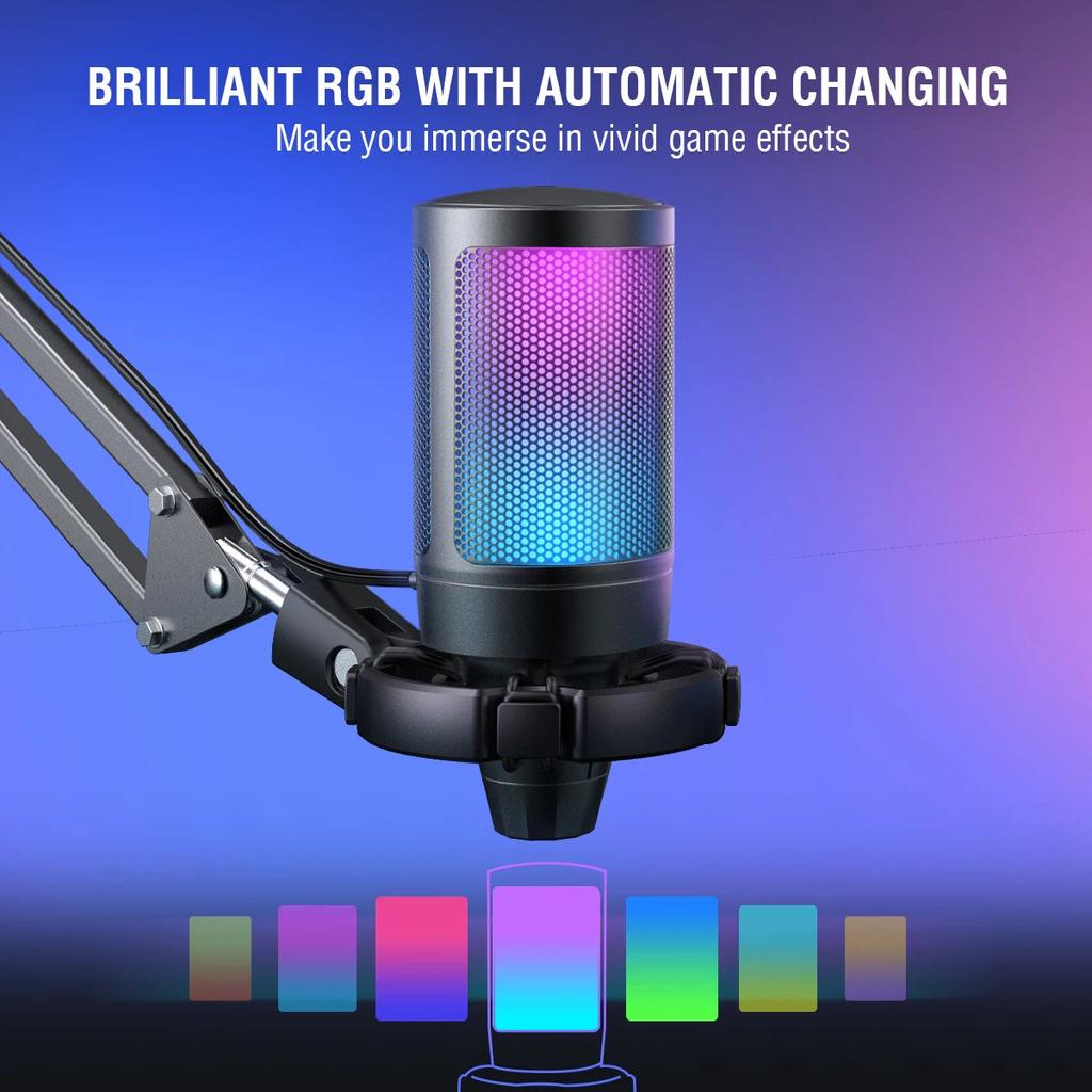 RGB USB Gaming Mic Kit with Boom Arm Stand by Smart Deals Picks