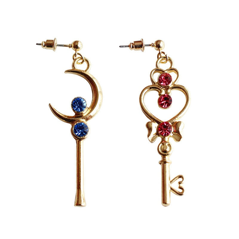 Sailor Moon Mismatched Alloy Dangle Earrings by HitMyNeed