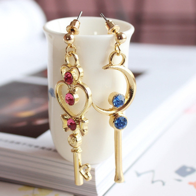 Sailor Moon Mismatched Alloy Dangle Earrings by HitMyNeed