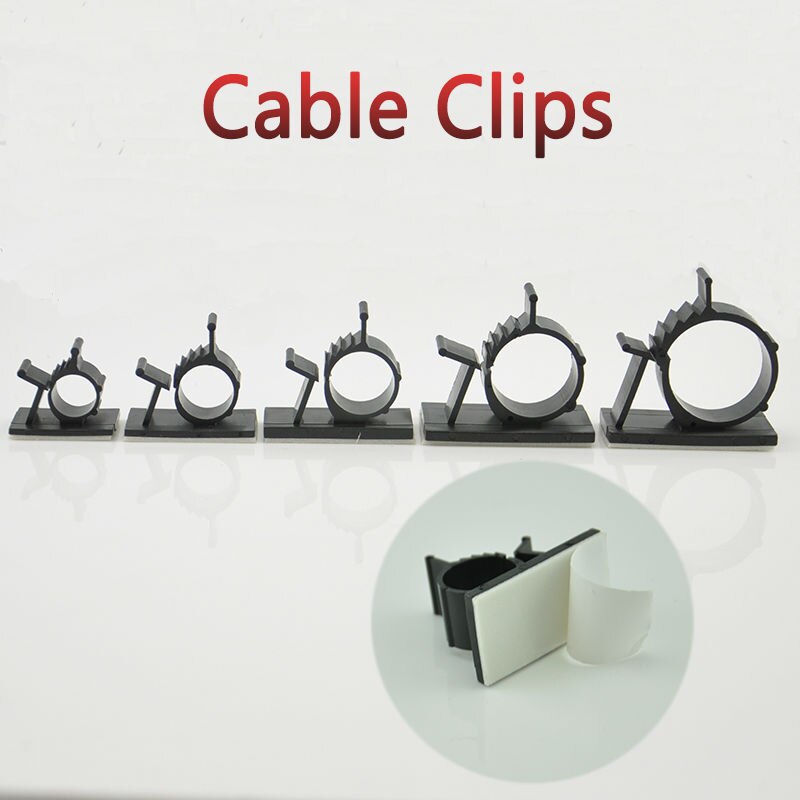 Self-Adhesive Plastic Cable Clamp Set, 10-Pack by Smart Deals Picks