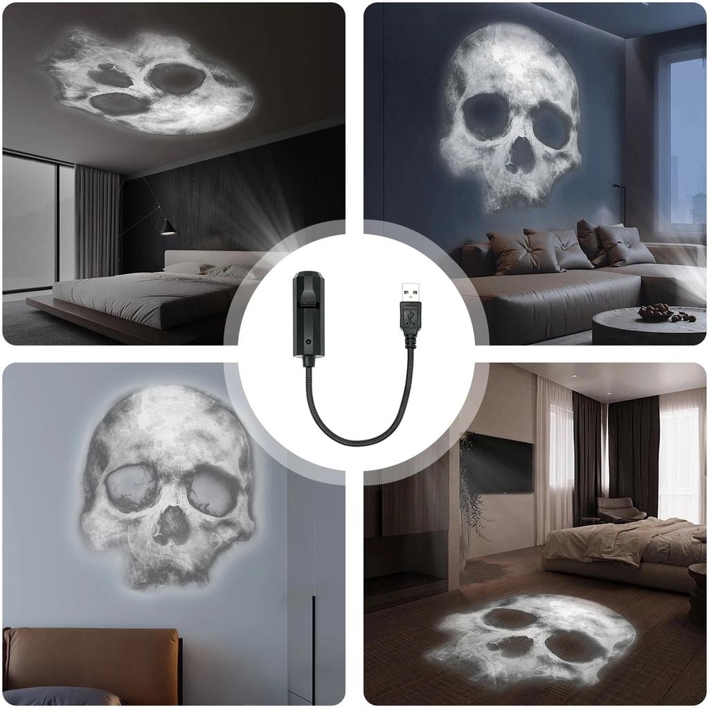 Skull Projection USB Night Light Lamp by Smart Deals Picks