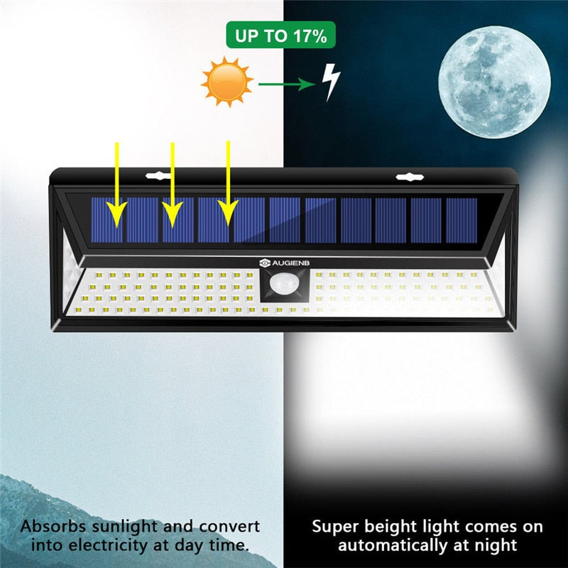 Solar Motion Sensor Outdoor Light, 118 LED, 1000 Lumens by Smart Deals Picks