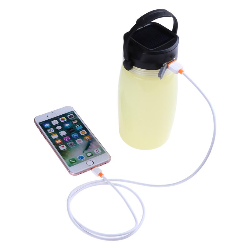 Solar Powered Water Bottle with LED Lamp, 5 Modes by Smart Deals Picks