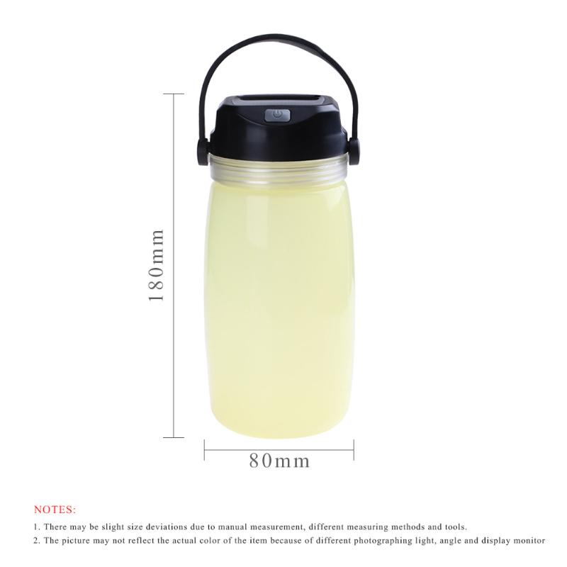Solar Powered Water Bottle with LED Lamp, 5 Modes by Smart Deals Picks