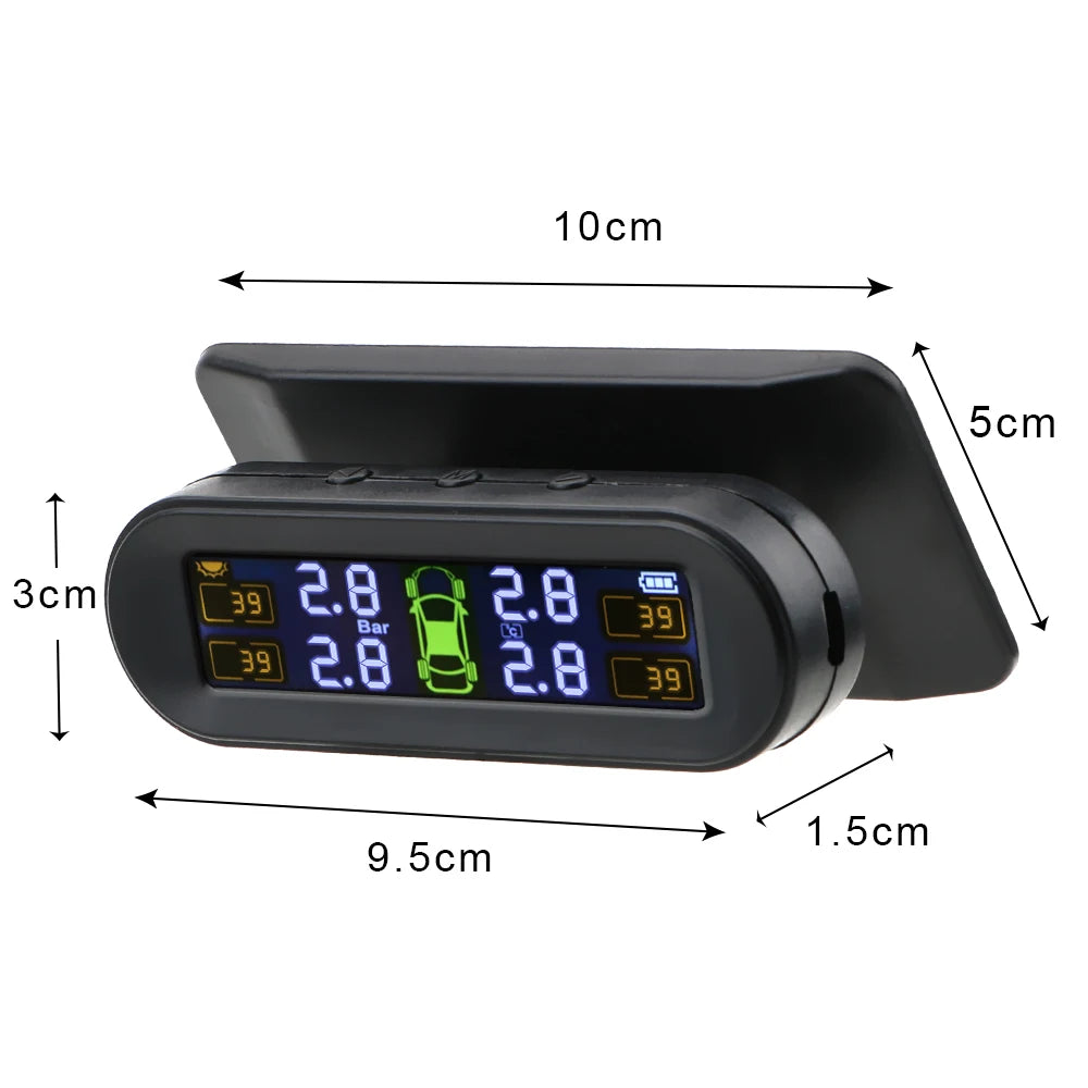 Solar TPMS with 4 External Sensors and Temp Alerts by Smart Deals Picks