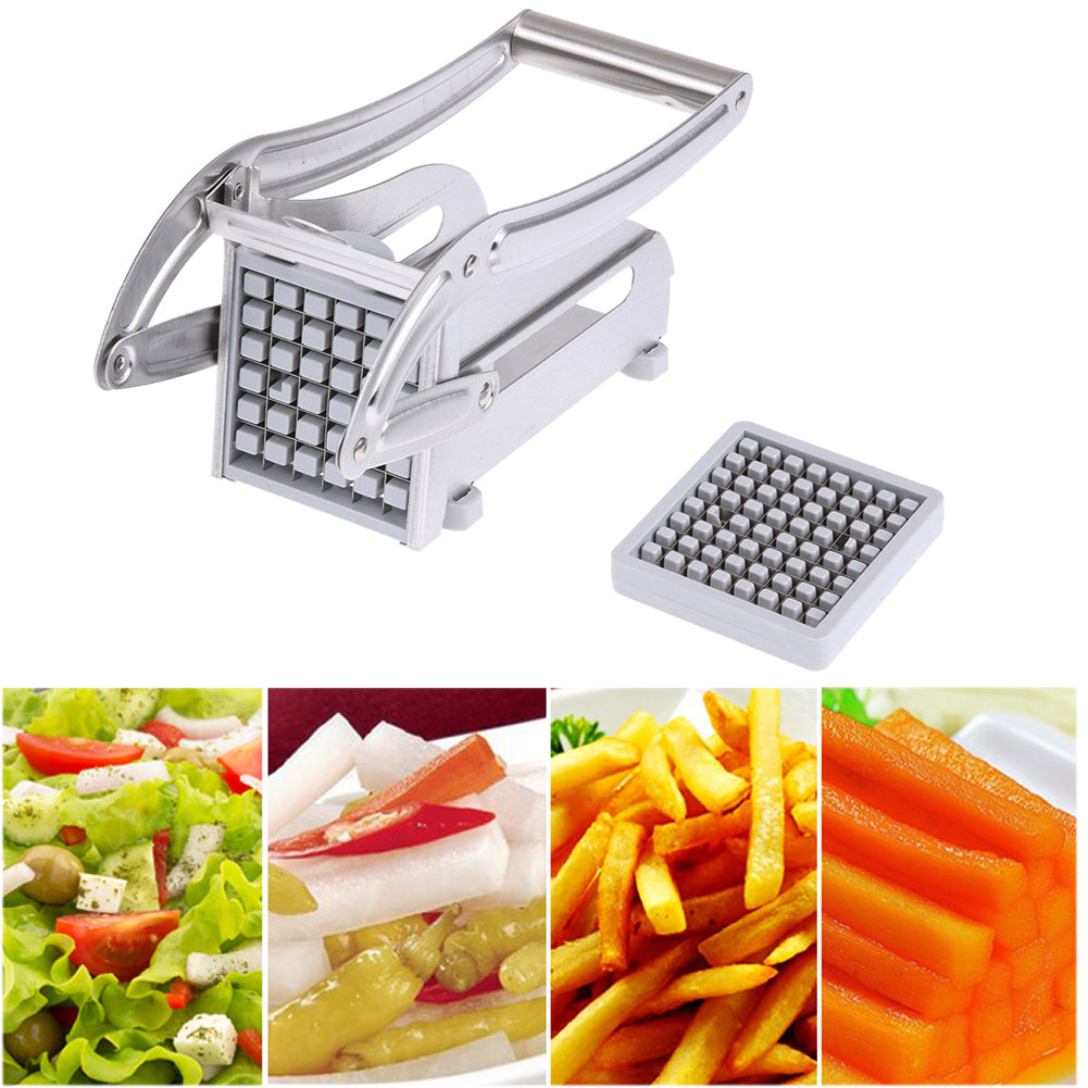 Stainless Steel French Fry Cutter with 2 Blades by HitMyNeed