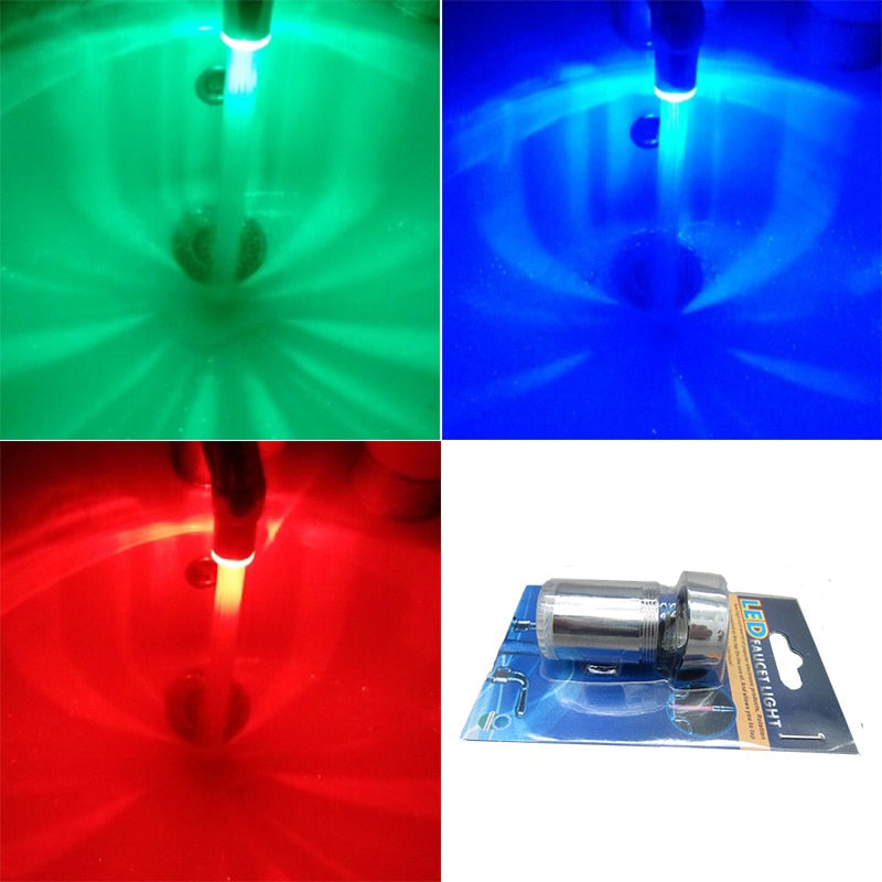 Temperature-Sensing LED Faucet Light Attachment by Smart Deals Picks