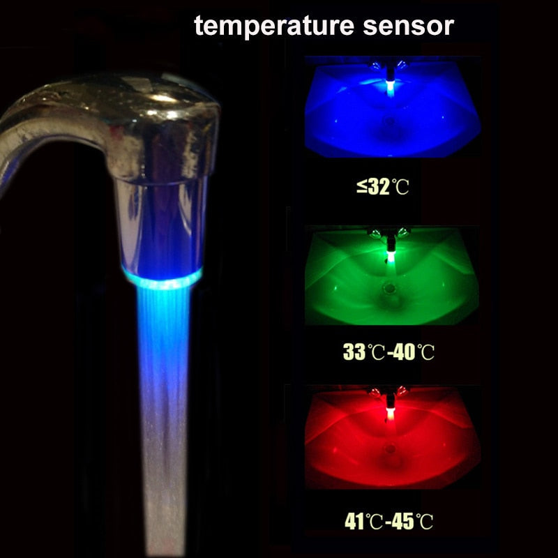 Temperature-Sensing LED Faucet Light Attachment by Smart Deals Picks