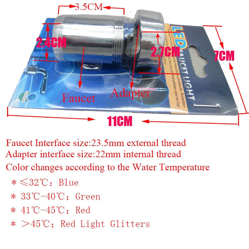 Temperature-Sensing LED Faucet Light Attachment by Smart Deals Picks