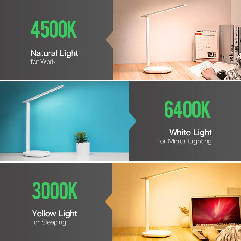 Touch-Control LED Desk Lamp, Rechargeable and Dimmable by Smart Deals Picks