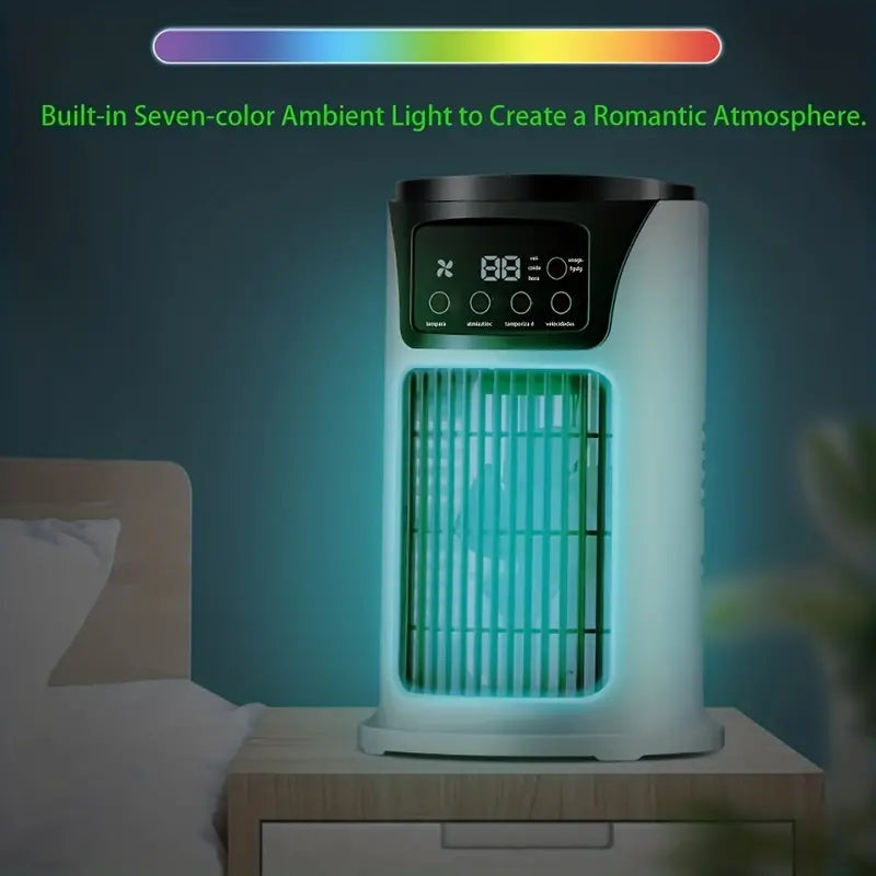 USB Evaporative Air Cooler with LED Lights, Portable by Smart Deals Picks