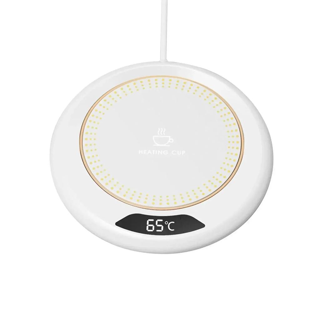 USB Heating Coaster Mug Warmer, 3 Heat Levels white by Smart Deals Picks