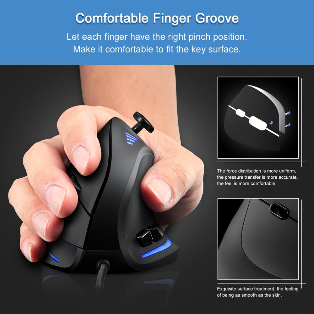Vertical RGB Gaming Mouse, 11 Programmable Buttons by Smart Deals Picks