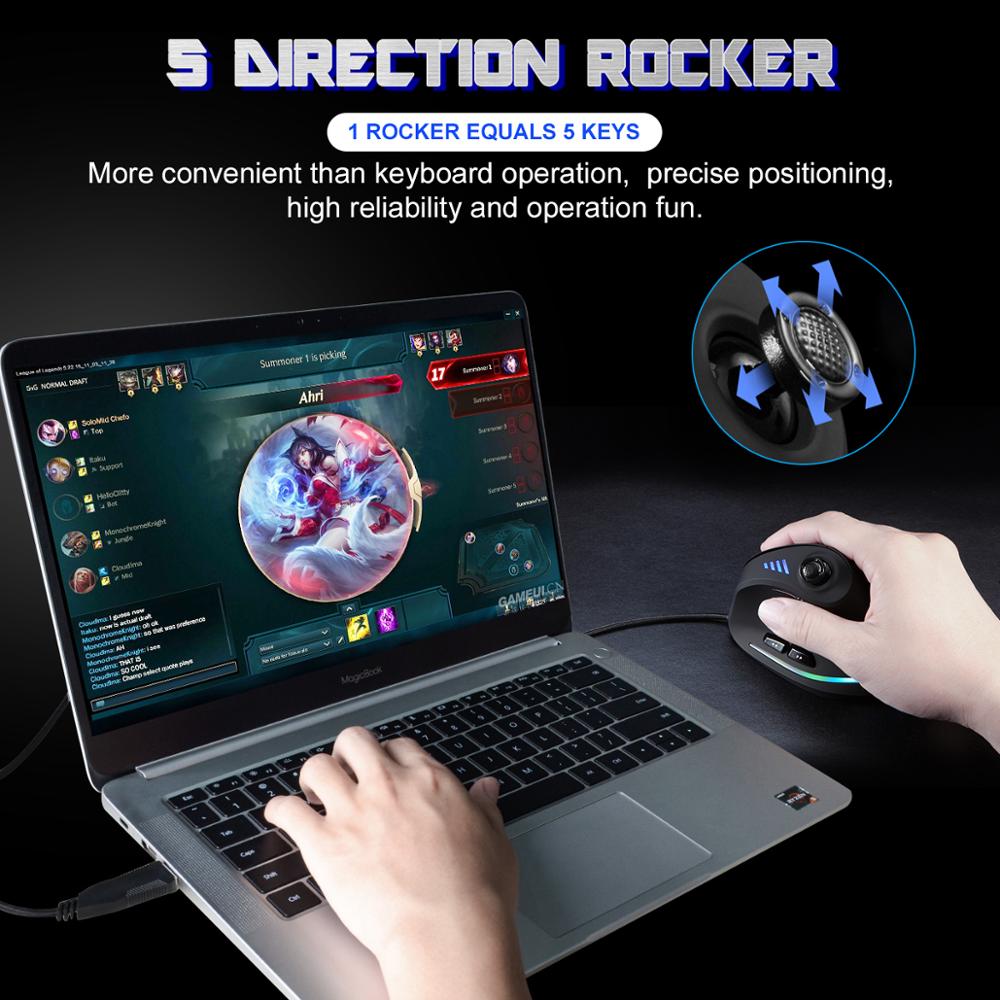 Vertical RGB Gaming Mouse, 11 Programmable Buttons by Smart Deals Picks