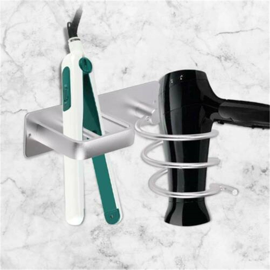 Wall-Mount Hair Dryer and Straightener Holder by HitMyNeed