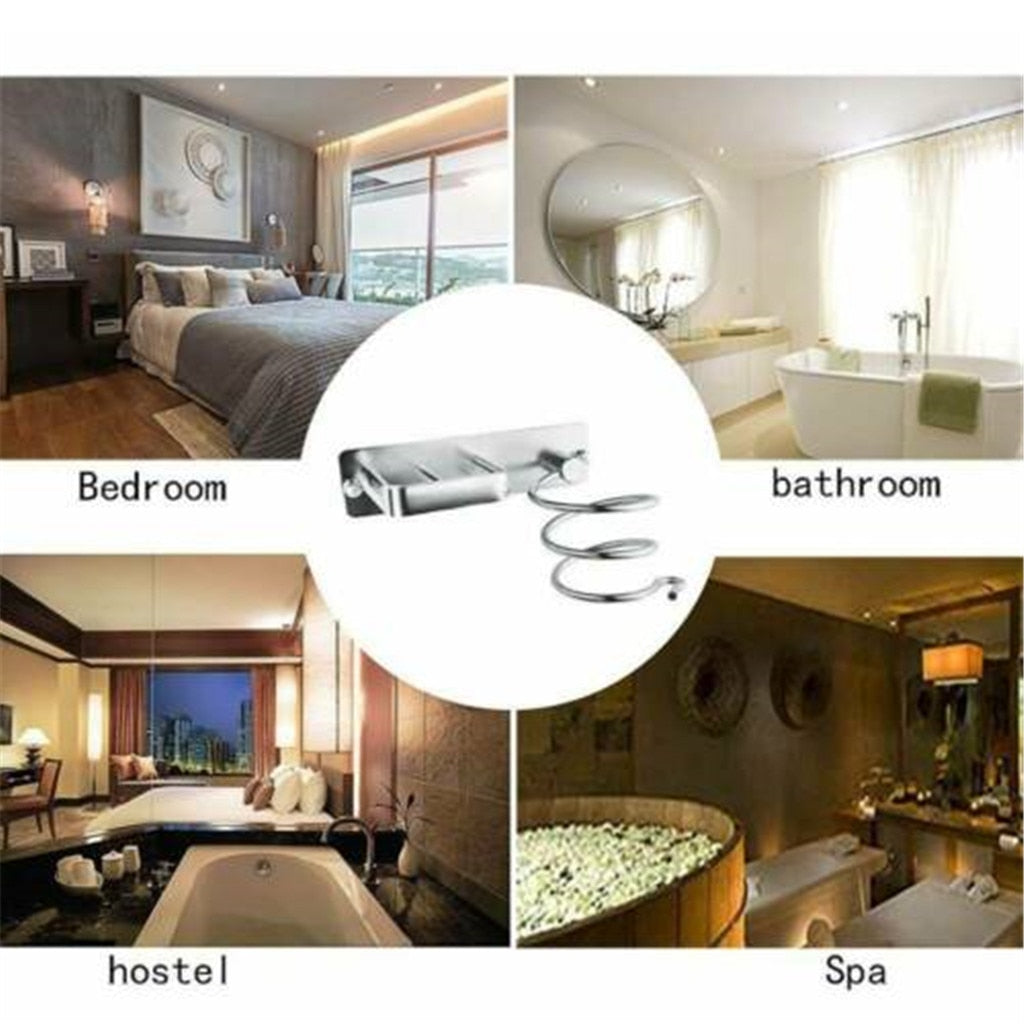 Wall-Mount Hair Dryer and Straightener Holder by HitMyNeed