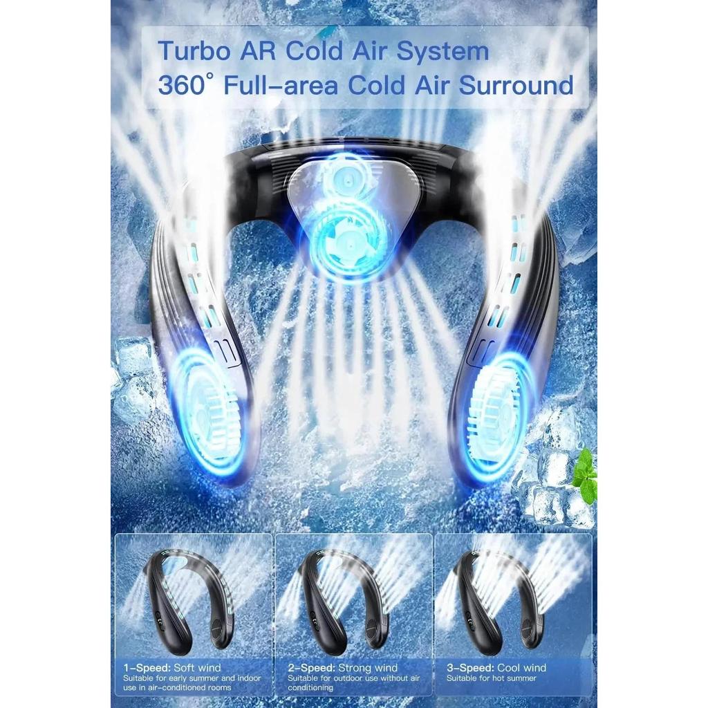 Wearable Neck Cooling Fan with Semiconductor Plates by Smart Deals Picks
