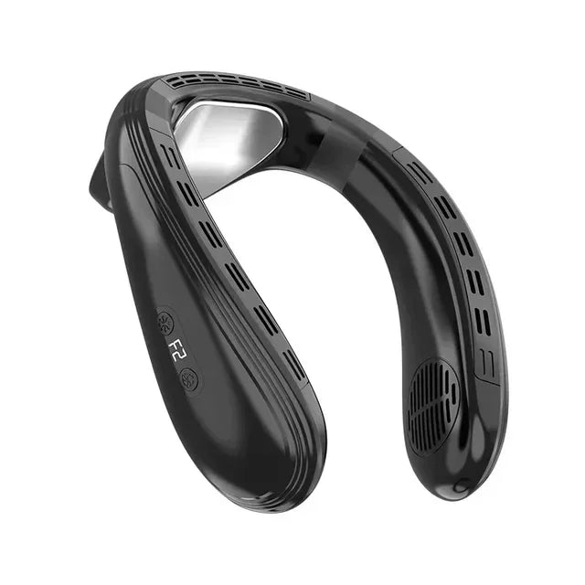 Wearable Neck Cooling Fan with Semiconductor Plates black-neck-fan-2024 by Smart Deals Picks