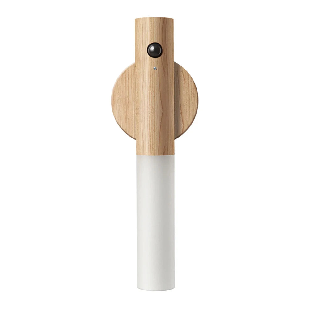 Wooden LED Night Light with PIR Motion Sensor, Rechargeable by Smart Deals Picks