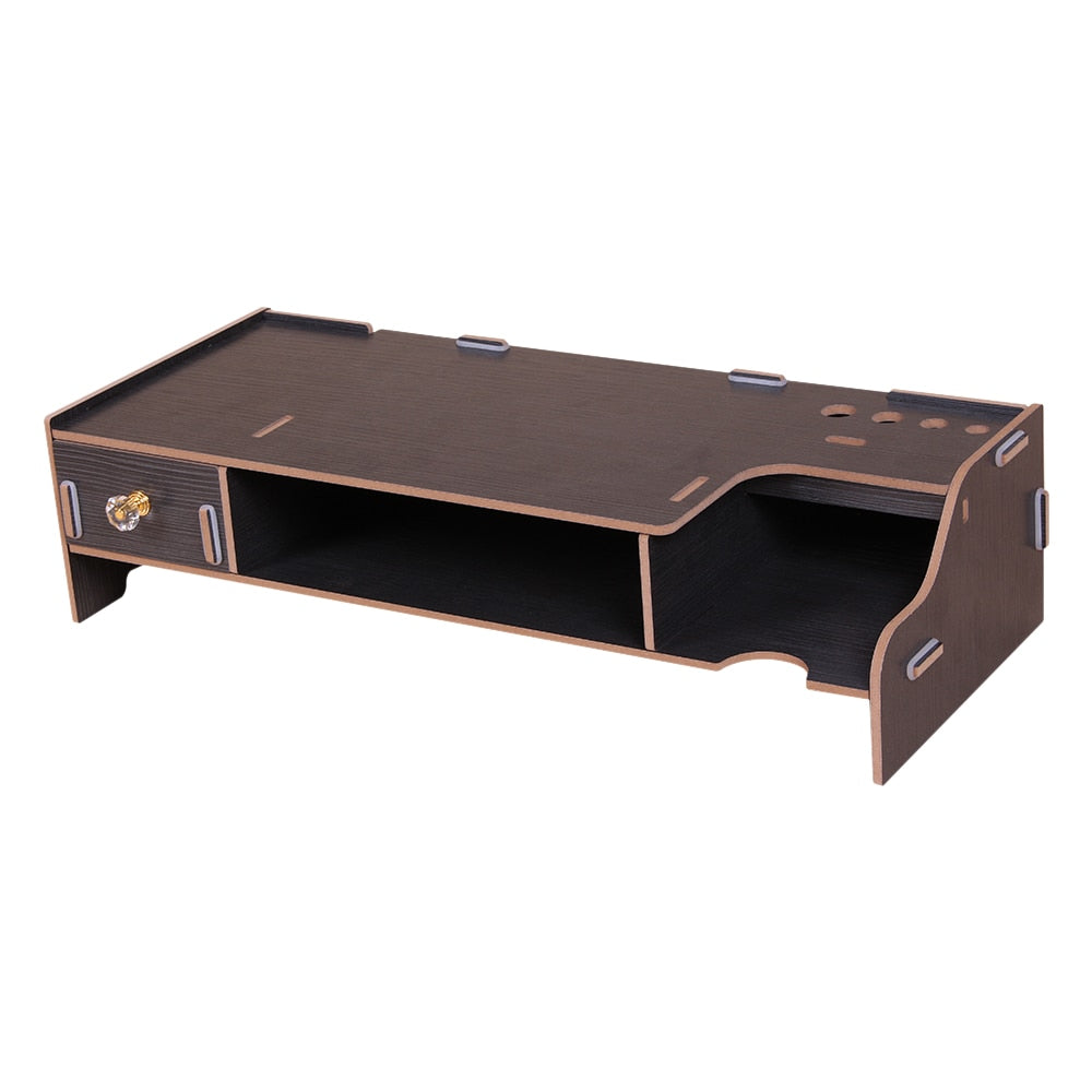 Wooden Monitor Riser with Organizer Drawer by Smart Deals Picks
