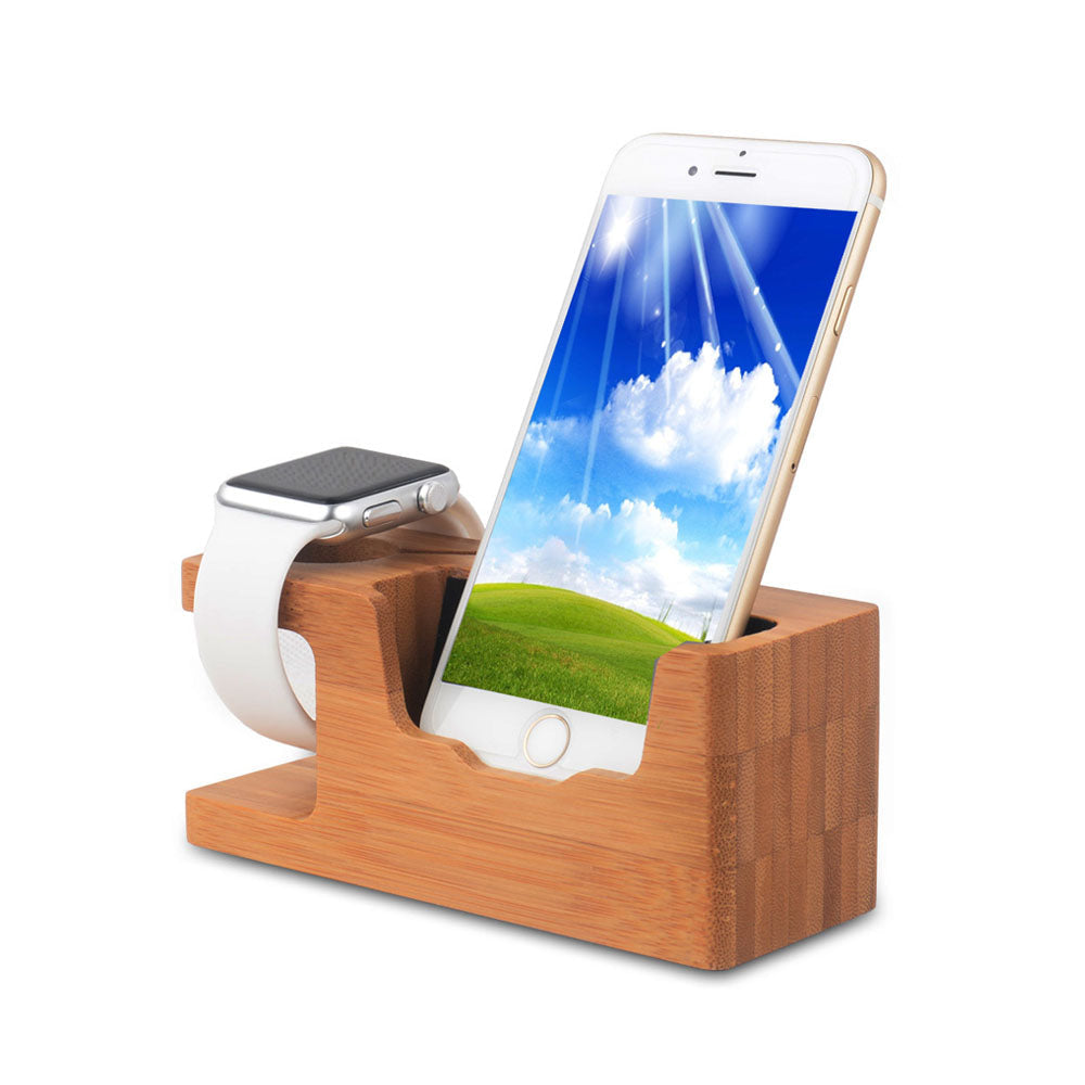 Wooden Multi-Device Charging Dock Station by Smart Deals Picks