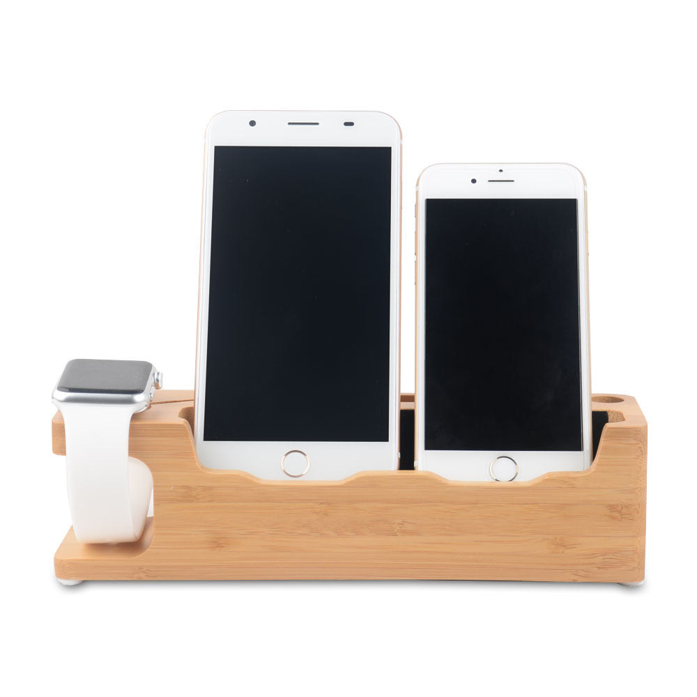 Wooden Multi-Device Charging Dock Station by Smart Deals Picks