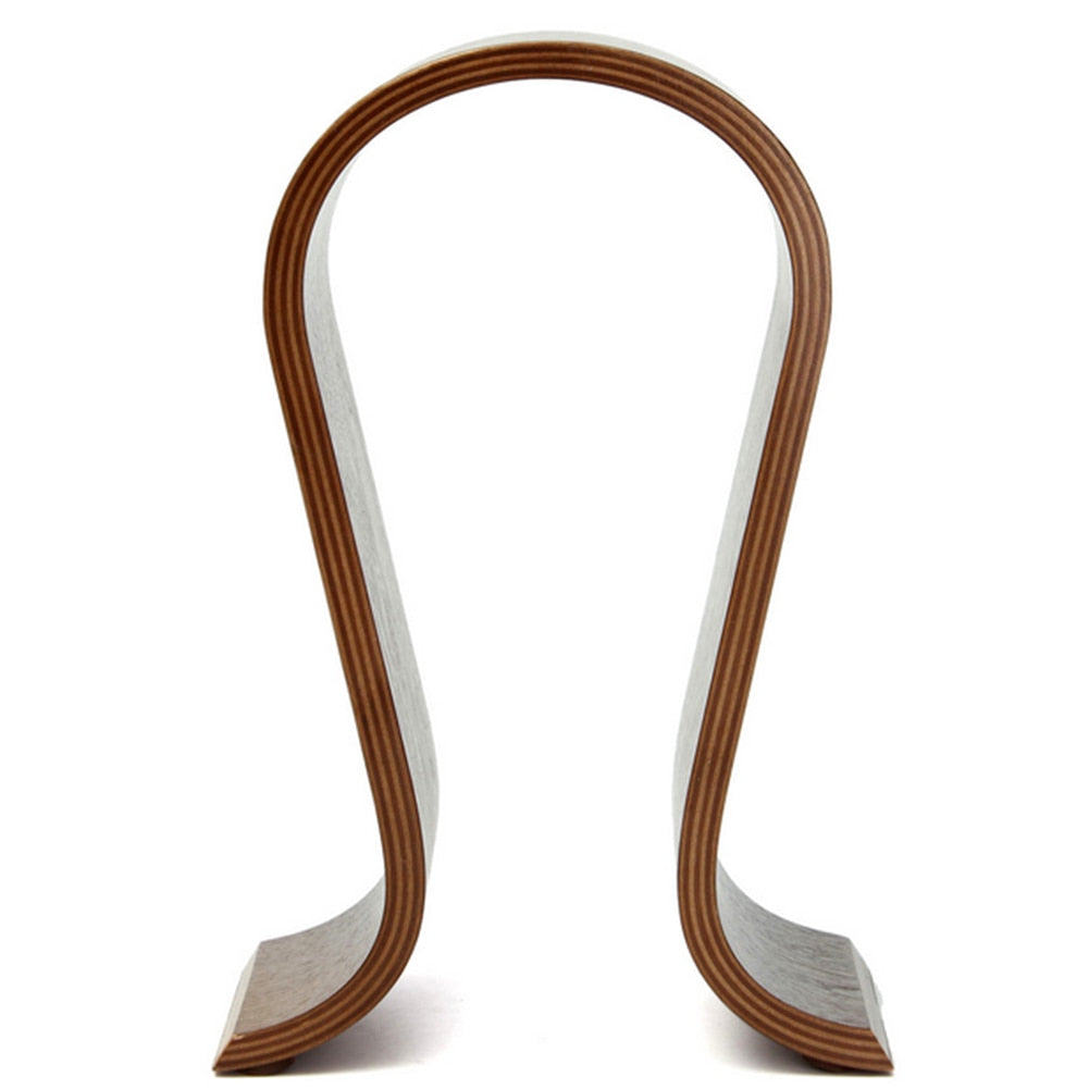 Wooden U-Shaped Headphone Stand with Anti-Slip Base by Smart Deals Picks